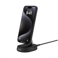 Зарядний пристрій Belkin 15W Magnetic Stand Qi2 black (WIA008BTBK) - Фото
