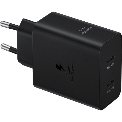 Зарядний пристрій Samsung 50 W 2xUSB-С + cableUSB-C to USB-C 1.8 m black (EP-T5020XBEGEU)