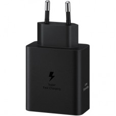 Зарядний пристрій Samsung 50 W 2xUSB-С + cableUSB-C to USB-C 1.8 m black (EP-T5020XBEGEU) - Фото