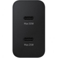 Зарядний пристрій Samsung 50 W 2xUSB-С + cableUSB-C to USB-C 1.8 m black (EP-T5020XBEGEU) - Фото