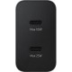 Зарядний пристрій Samsung 50 W 2xUSB-С + cableUSB-C to USB-C 1.8 m black (EP-T5020XBEGEU)