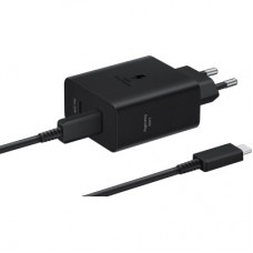 Зарядний пристрій Samsung 50 W 2xUSB-С + cableUSB-C to USB-C 1.8 m black (EP-T5020XBEGEU) - Фото