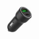 Зарядний пристрій Gembird 1xUSB-A (18W QC3.0) + 1xUSB-C (20 W PD) black (TA-UC-A2PDQC20-CAR-01)