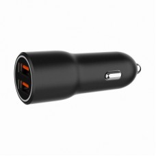 Зарядний пристрій Gembird 2xUSB-A (18W QC3.0) black (TA-UC-A2QC36-CAR-01) - Фото