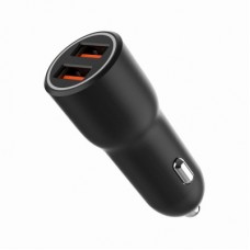 Зарядний пристрій Gembird 2xUSB-A (18W QC3.0) black (TA-UC-A2QC36-CAR-01) - Фото