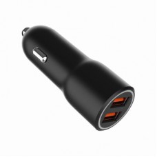 Зарядний пристрій Gembird 2xUSB-A (18W QC3.0) black (TA-UC-A2QC36-CAR-01) - Фото