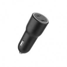 Зарядний пристрій Gembird 2xUSB-C (PD 20 W) black (TA-UC-C2PD40-CAR-01) - Фото
