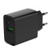 Зарядний пристрій Gembird 1xUSB-A + 1 Type-C (PD20 Вт + QC3.0 18 Вт) black (TA-UC-PDQC20-01-BK)