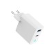 Зарядний пристрій Gembird 1xUSB-A (QC3.0 18 W) + 1xType-C (PD 65 W) white (TA-UC-PDQC65L-W-01)