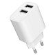 Зарядний пристрій Gembird 2 USB-A 5V/2.4 A (12W) white (TA-UC-2A12-01)