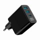 Зарядний пристрій Gembird 2xUSB-A (QC3.0 18 W) + 1хType-C (PD20W) LCD black (TA-UC-PDQC30LCD-BK-02)