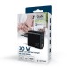 Зарядний пристрій Gembird 2xUSB-A (QC3.0 18 W) + 1хType-C (PD20W) LCD black (TA-UC-PDQC30LCD-BK-02)