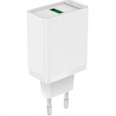 Зарядний пристрій Vention 1xUSB 18 W (USB-A) QC3.0 white (FABW0-EU) - Фото