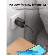 Зарядний пристрій Vention 1xUSB 20 W (USB-С) PD black (FADB0-EU) - Фото