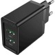 Зарядний пристрій Vention 2xUSB 36 W (2xUSB-A) QC3.0 black (FBAB0-EU)