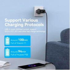 Зарядний пристрій Vention 2xUSB 38 W (USB-C+USB-A) PD+QC3.0 black (FBIB0-EU) - Фото