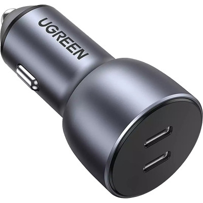 Зарядний пристрій Ugreen QC 3.0+QC 3.0 Dual USB-A 40 W Fast Car Charger Space Grey (CD213) (70594)