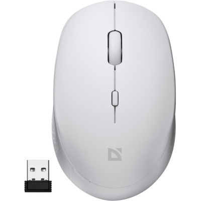 Мышка Defender Auris MB-027 Silent Wireless White (52028)