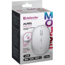Мышка Defender Auris MB-027 Silent Wireless White (52028) - Фото