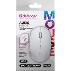 Мышка Defender Auris MB-027 Silent Wireless White (52028) - Фото
