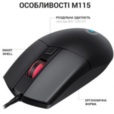 Мишка OfficePro M115 USB Black (M115) - Фото