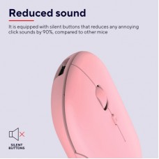 Мышка Trust Puck Wireless/Bluetooth Silent Pink (24125) - Фото