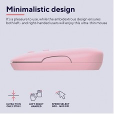 Мышка Trust Puck Wireless/Bluetooth Silent Pink (24125) - Фото