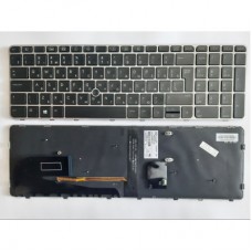 Клавиатура ноутбука HP EliteBook 850 G3/G4,755 G3,ZBook15u G3/G4 черная с серебр,тр (A46082)