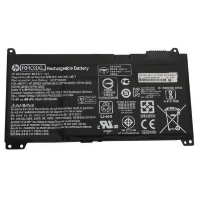 Акумулятор для ноутбука HP ProBook 450 G4 RR03XL, 48 Wh (4212mAh), 3cell, 11.4V, Li-ion (A47867)