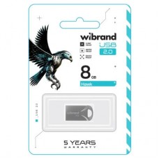 USB флешнакопичувач Wibrand 8 GB Hawk Silver USB 2.0 (WI2.0/HA8M1S) - Фото