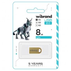 USB флешнакопичувач Wibrand 8 GB lynx Gold USB 2.0 (WI2.0/LY8M2G) - Фото