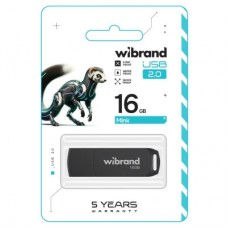 USB флеш накопитель Wibrand 16GB Mink Black USB 2.0 (WI2.0/MI16P4B) - Фото