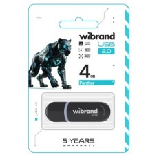 USB-флеш накопичувач Wibrand 4GB Panther Black USB 2.0 (WI2.0/PA4P2B) - Фото
