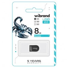 USB флешнакопичувач Wibrand 8 GB Scorpio Black USB 2.0 (WI2.0/SC8M3B) - Фото