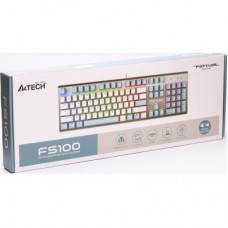 Клавіатура A4Tech FS100 RGB FS Switch USB Icy Blue (4711422004069) - Фото