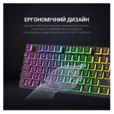 Клавіатура GamePro MK80B RGB Blue Switch USB Black (MK80B) - Фото