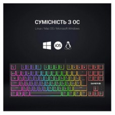 Клавіатура GamePro MK80B RGB Blue Switch USB Black (MK80B) - Фото
