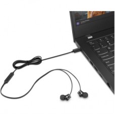 Наушники Lenovo USB-C Wired In-Ear Headphone Black (4XD1J77351) - Фото