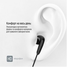 Наушники ColorWay 3.5 mm Wired Earphone Sound Wave Black (CW-WD04BK) - Фото