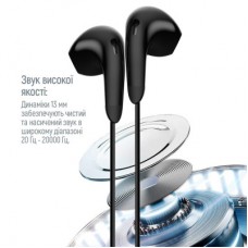 Наушники ColorWay 3.5 mm Wired Earphone Sound Wave Black (CW-WD04BK) - Фото