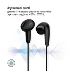 Наушники ColorWay 3.5 mm Wired Earphone Sound Wave Black (CW-WD04BK) - Фото