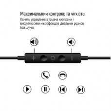 Наушники ColorWay 3.5 mm Wired Earphone Sound Wave Black (CW-WD04BK) - Фото