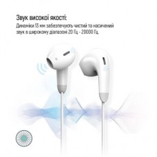 Наушники ColorWay 3.5 mm Wired Earphone Sound Wave White (CW-WD04WT) - Фото