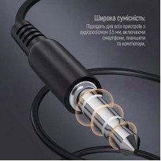 Наушники ColorWay 3.5 mm Wired Earphone UrbanBeat Black (CW-WD03BK) - Фото