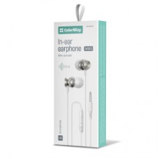 Наушники ColorWay 3.5 mm Wired Earphone UrbanBeat White (CW-WD03WT) - Фото