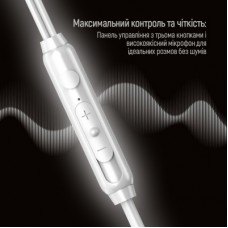 Наушники ColorWay 3.5 mm Wired Earphone UrbanBeat White (CW-WD03WT) - Фото