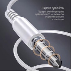 Наушники ColorWay 3.5 mm Wired Earphone UrbanBeat White (CW-WD03WT) - Фото