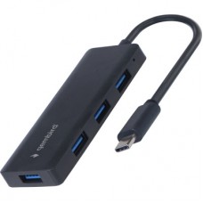 Концентратор Gembird USB-C UHB-U3P4-02 4xUSB3.1 (UHB-CM-U3P4-02) - Фото
