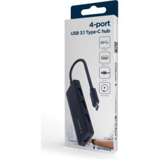 Концентратор Gembird USB-C UHB-U3P4-02 4xUSB3.1 (UHB-CM-U3P4-02) - Фото