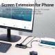 Концентратор Vention USB 3.1 Type-C to HDMI 4K60Hz/USB 3.0х3/RJ45/PD 87W 6-in-1 Mirrored Surface (TFFHB)
